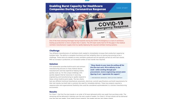 Report cover image for ventilator testing case study