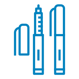 Icon of autoinjector or pen needle