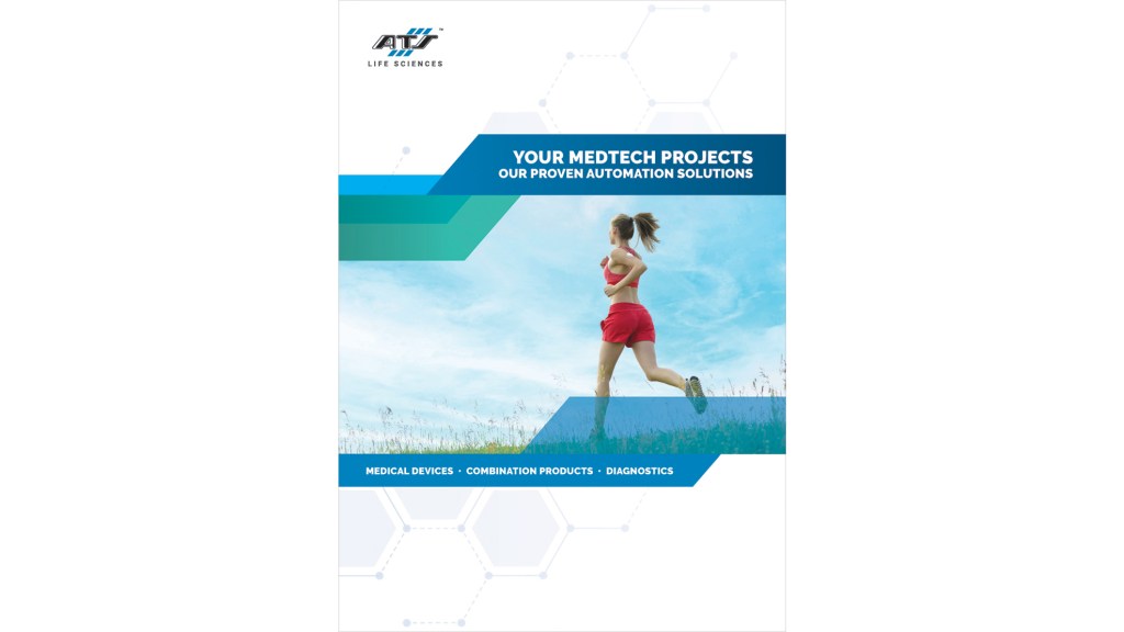 Cover image of brochure that outlines the various ATS businesses that work in the medtech industry, their capabilities, and how together they offer an end-to-end automation service