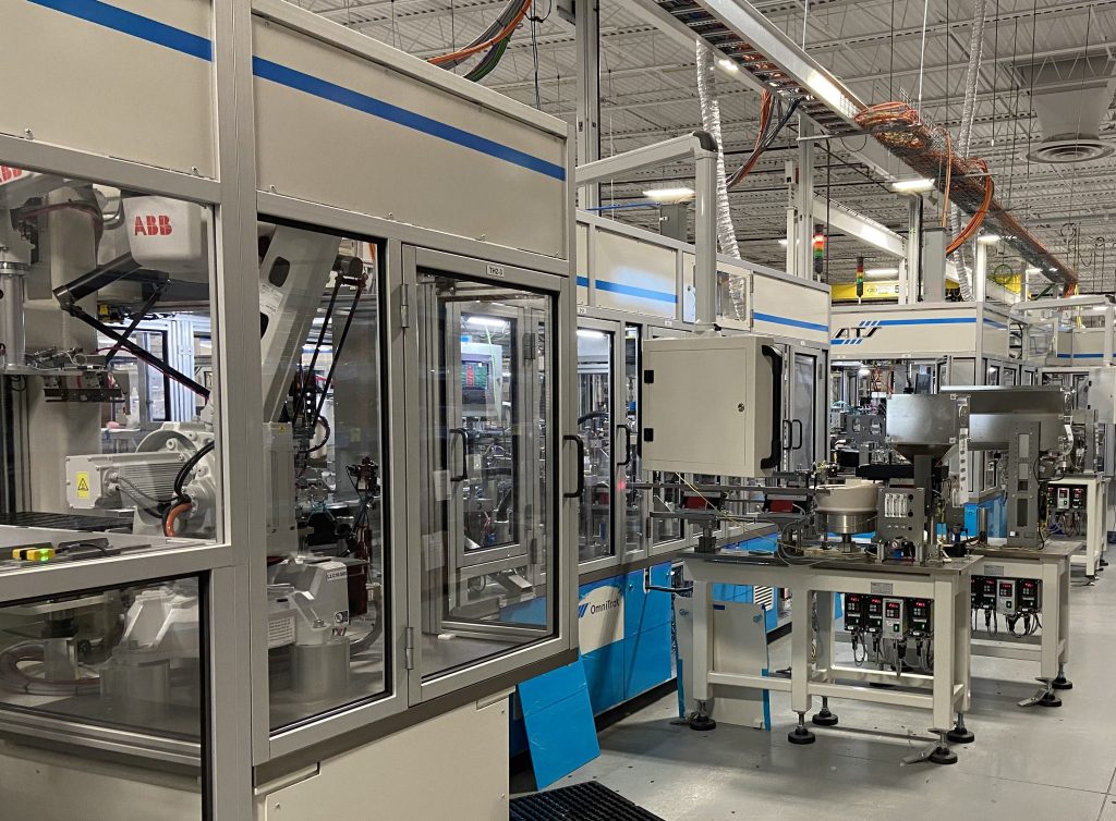 A large automated assembly machine