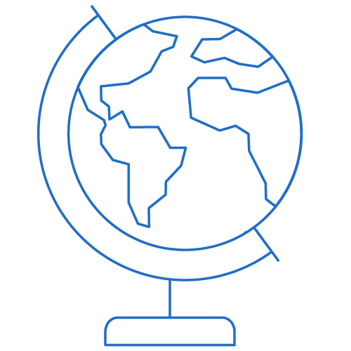 icon-aboutUs-countries The icon shows a globe with multiple countries.